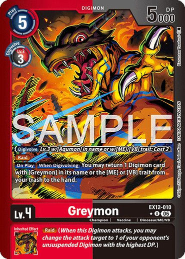 Greymon [EX12-010] (Limited Foil) [Digital World Shambala]