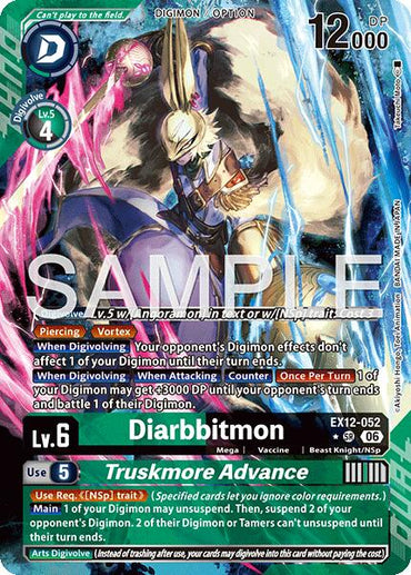 Diarbbitmon // Truskmore Advance [EX12-052] (Alternate Art) [Digital World Shambala]
