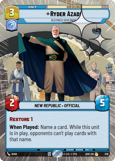 Ryder Azadi - Restored Governor (579) (Hyperspace Foil) (579) [Ashes of the Empire]
