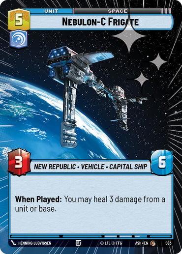 Nebulon-C Frigate (583) (Hyperspace Foil) (583) [Ashes of the Empire]