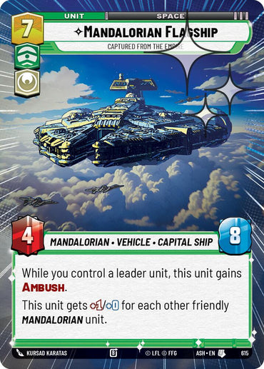 Mandalorian Flagship - Captured from the Empire (615) (Hyperspace Foil) (615) [Ashes of the Empire]