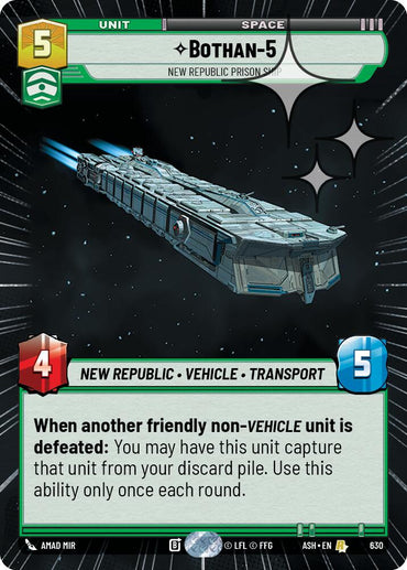 Bothan-5 - New Republic Prison Ship (630) (Hyperspace Foil) (630) [Ashes of the Empire]