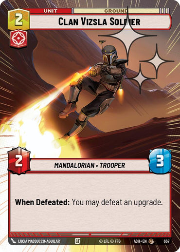 Clan Vizsla Soldier (667) (Hyperspace Foil) (667) [Ashes of the Empire]