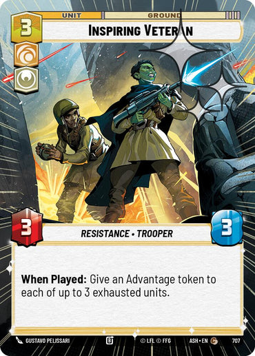 Inspiring Veteran (707) (Hyperspace Foil) (707) [Ashes of the Empire]