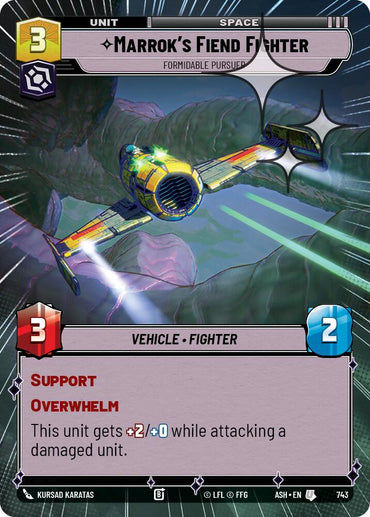 Marrok's Fiend Fighter - Formidable Pursuer (743) (Hyperspace Foil) (743) [Ashes of the Empire]