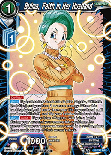 Bulma, Faith in Her Husband (Ultra-Bout Series Tournament Pack Vol.3) (P-743) [Tournament Promotion Cards]