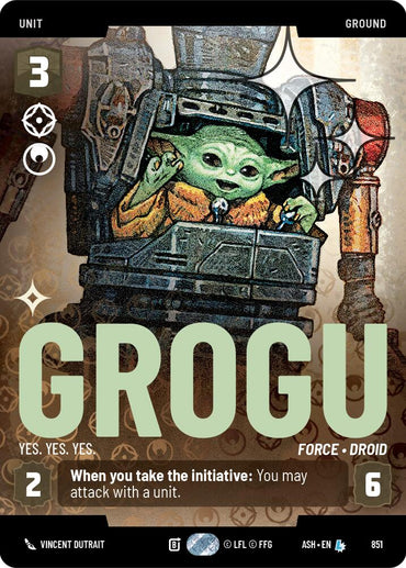 Grogu - Yes. Yes. Yes. (851) (Prestige Foil) (851) [Ashes of the Empire]