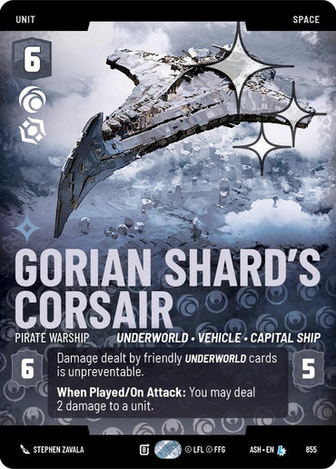 Gorian Shard's Corsair - Pirate Warship (855) (Prestige Foil) (855) [Ashes of the Empire]