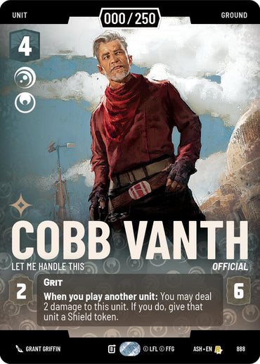 Cobb Vanth - Let Me Handle This (888) (Serialized) (888) [Ashes of the Empire]