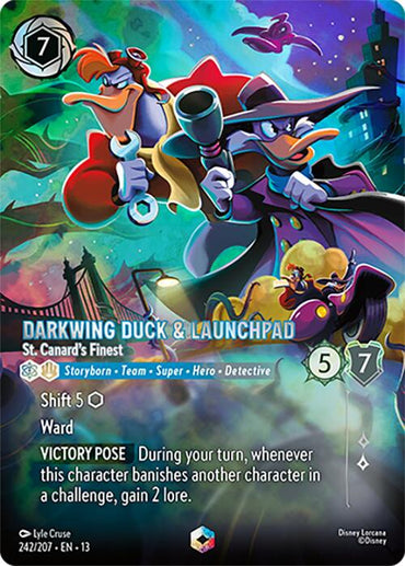 Darkwing Duck & Launchpad - St. Canard's Finest (Enchanted) (242/207) [Attack of the Vine!]