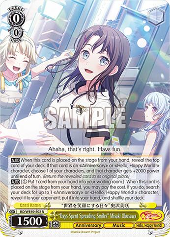 "Days Spent Spreading Smiles" Misaki Okusawa (BD/WE49-E02) [BanG Dream! 10th Anniversary! Premium Booster]