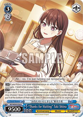"Thanks for Waiting" Taki Shiina (BD/WE49-E56) [BanG Dream! 10th Anniversary! Premium Booster]