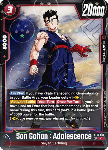 Son Gohan : Adolescence (ST01-009) (Dragon Ball Pattern) [Story Booster 01]