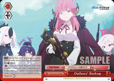 Outlaws' Backup (RRR) (BAV/W129-E070R) [Blue Archive The Animation]