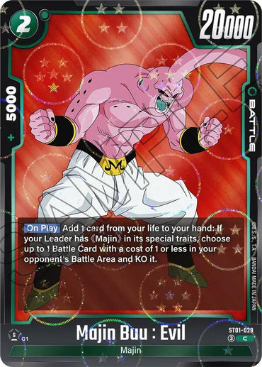 Majin Buu : Evil (ST01-029) (Dragon Ball Pattern) [Story Booster 01]