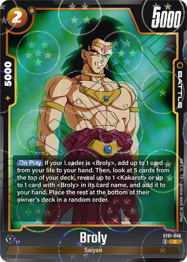 Broly (ST01-048) (Dragon Ball Pattern) [Story Booster 01]