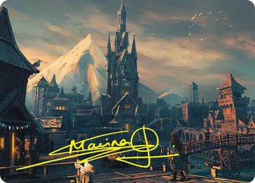 Lake-town Art Card (Gold-Stamped Signature) [The Hobbit Art Series]