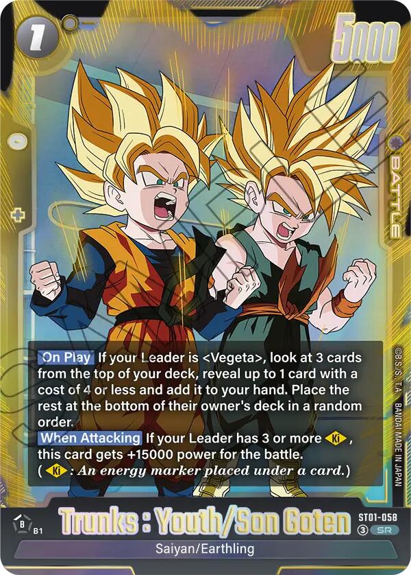 Trunks : Youth/Son Goten [Story Booster 01]