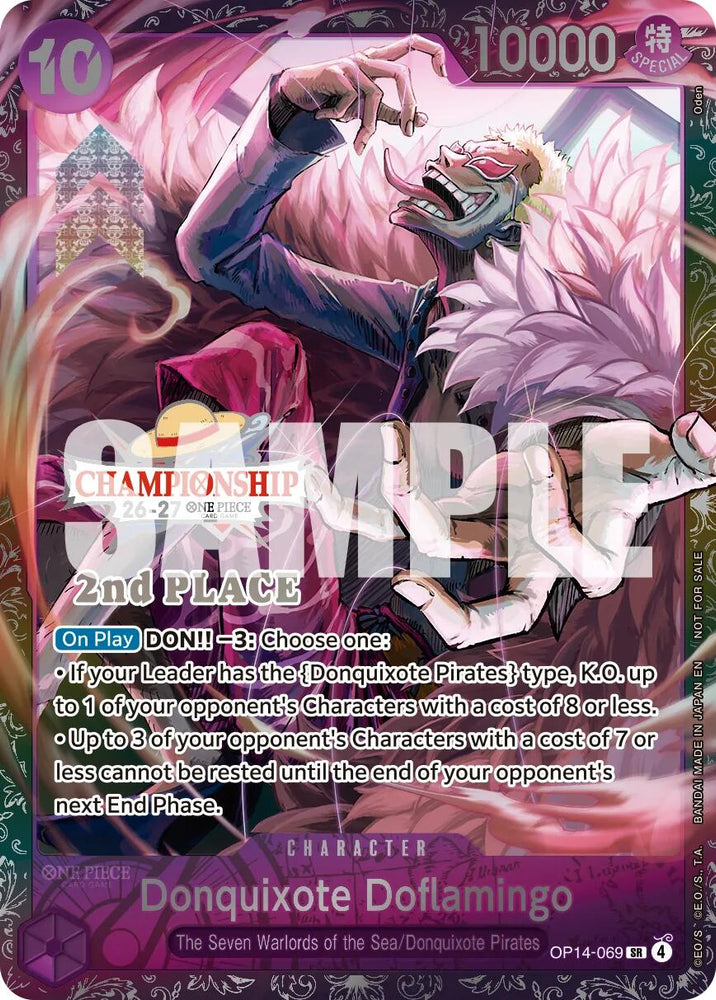 Donquixote Doflamingo (CS 26-27 2nd Place Trophy Card) [One Piece Promotion Cards]