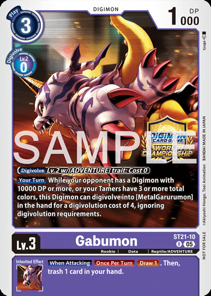 Gabumon [ST21-10] (World Championship 26-27 Store Championships Season 2 Top 4) [Starter Deck: Hero of Hope]