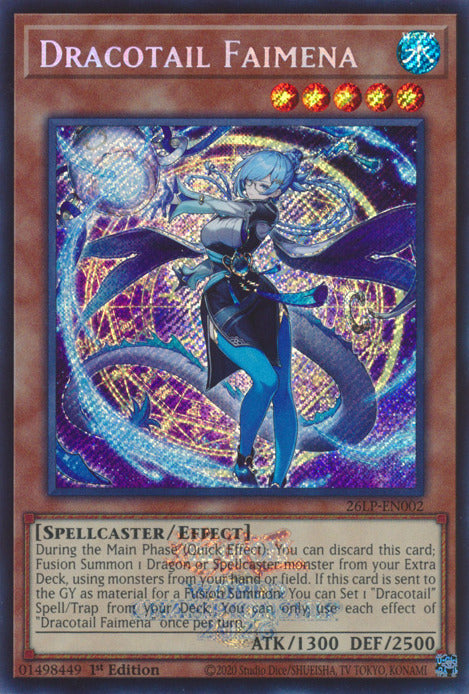 Dracotail Faimena (Emblazoned Secret Rare) [26LP-EN002] Secret Rare
