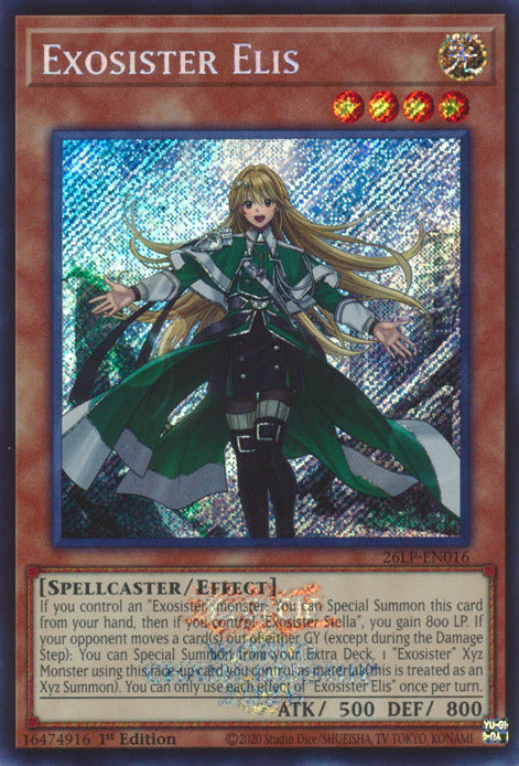 Exosister Elis (Emblazoned Secret Rare) [26LP-EN016] Secret Rare