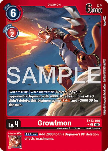 Growlmon [EX13-010] (Limited Foil) [Chivalrous XIII]