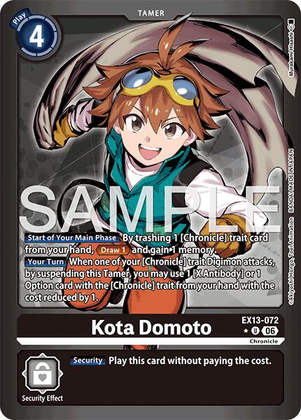 Kota Domoto [EX13-072] (Limited Foil) [Chivalrous XIII]