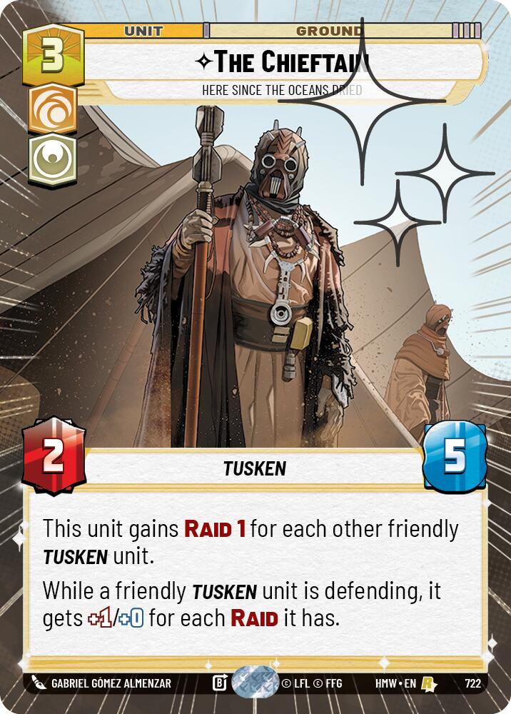 The Chieftain - Here Since the Oceans Dried (722) (Hyperspace Foil) (722) [Homeworlds]