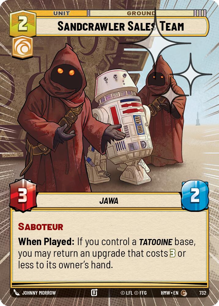 Sandcrawler Sales Team (732) (Hyperspace Foil) (732) [Homeworlds]