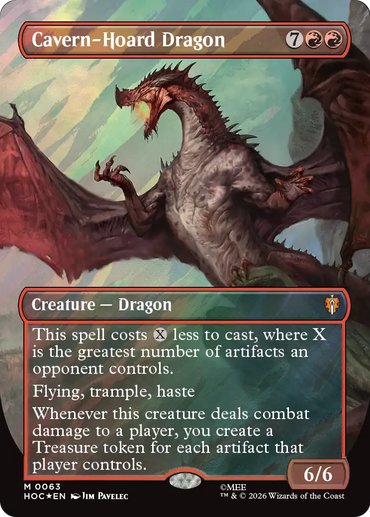Cavern-Hoard Dragon (Borderless) (Surge Foil) [The Hobbit: Eternal-Legal]