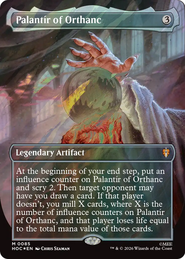 Palantir of Orthanc (Borderless) (Surge Foil) [The Hobbit: Eternal-Legal]