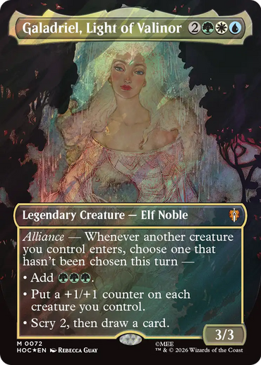 Galadriel, Light of Valinor (Borderless) (Surge Foil) [The Hobbit: Eternal-Legal]