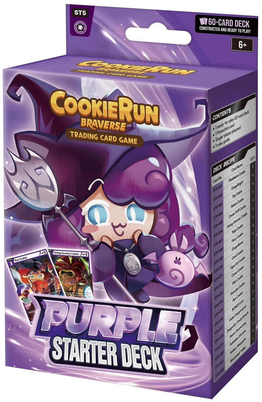 CookieRun Braverse Trading Card Game - Purple Starter Deck