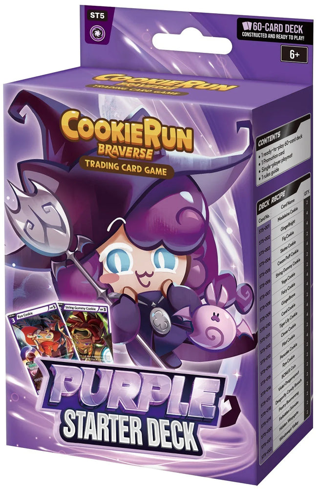 CookieRun Braverse Trading Card Game - Purple Starter Deck