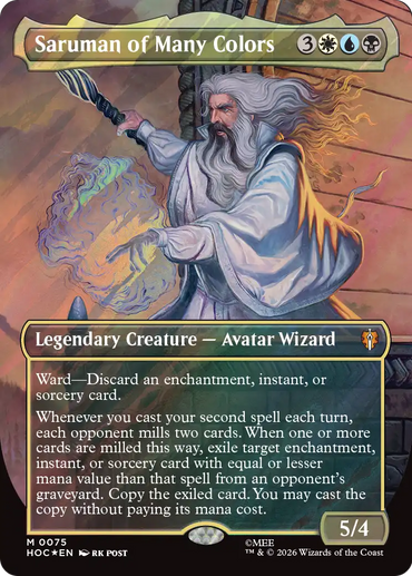 Saruman of Many Colors (Borderless) (Surge Foil) [The Hobbit: Eternal-Legal]