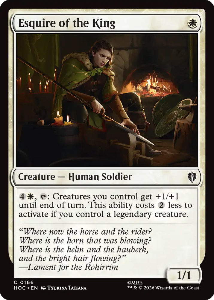 Esquire of the King [The Hobbit: Eternal-Legal]