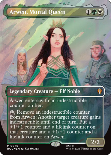 Arwen, Mortal Queen (Borderless) (Surge Foil) [The Hobbit: Eternal-Legal]