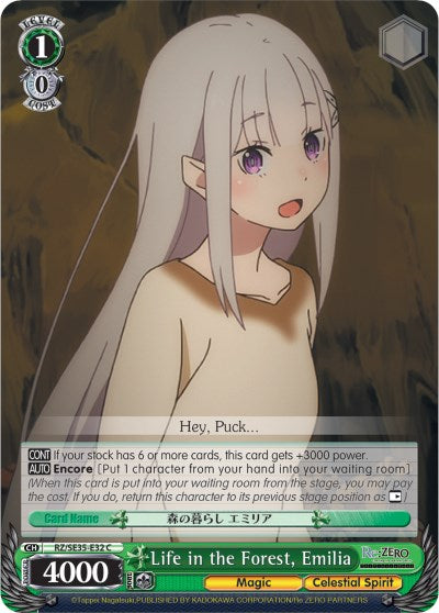 Life in the Forest, Emilia (RZ/SE35-E32 C) [Re:ZERO: The Frozen Bond]