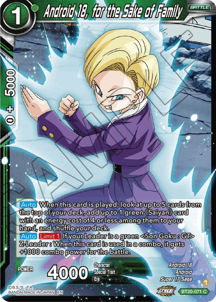 Android 18, for the Sake of Family (BT20-071) [Power Absorbed]