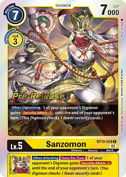 Sanzomon [BT10-038] [Xros Encounter Pre-Release Cards]