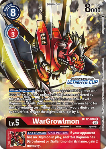 WarGrowlmon [BT12-016] (Ultimate Cup) [Across Time Promos]