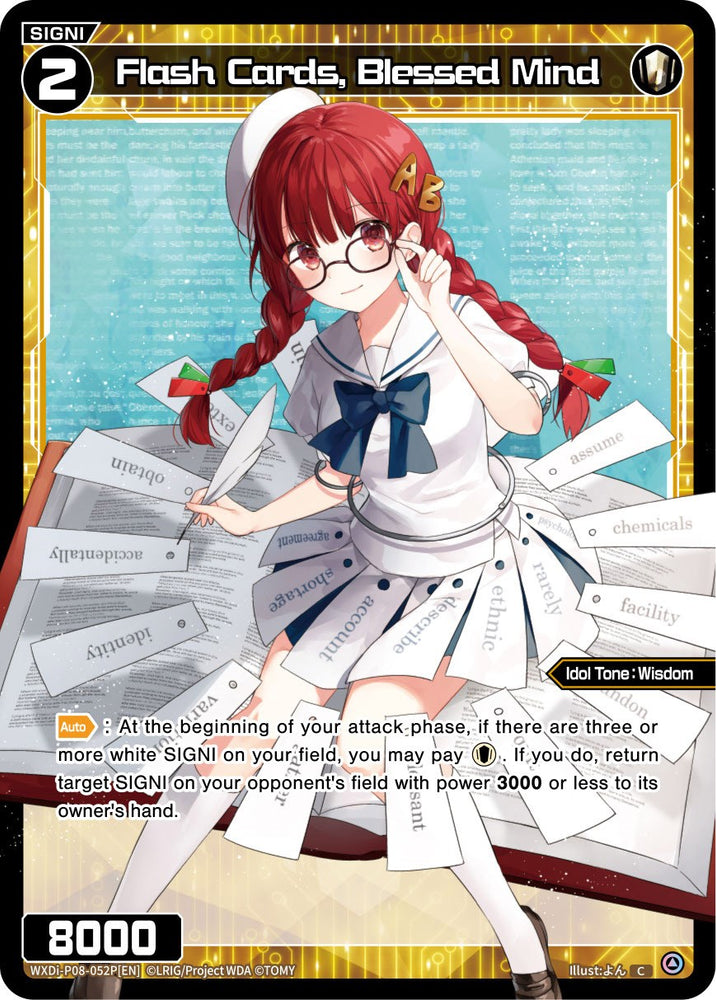 Flash Cards, Blessed Mind (Parallel Foil) (WXDi-P08-052P[EN]) [Spread Diva]
