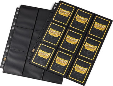 Dragon Shield: (50) 18-Pocket Binder Pages Clear Sideloader - Non Glare