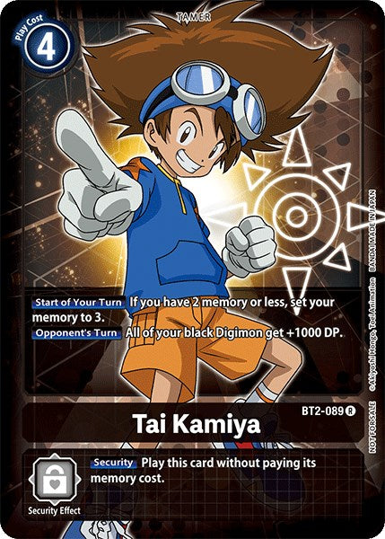 Tai Kamiya [BT2-089] (Official Tournament Pack Vol.3) [Release Special Booster Promos]