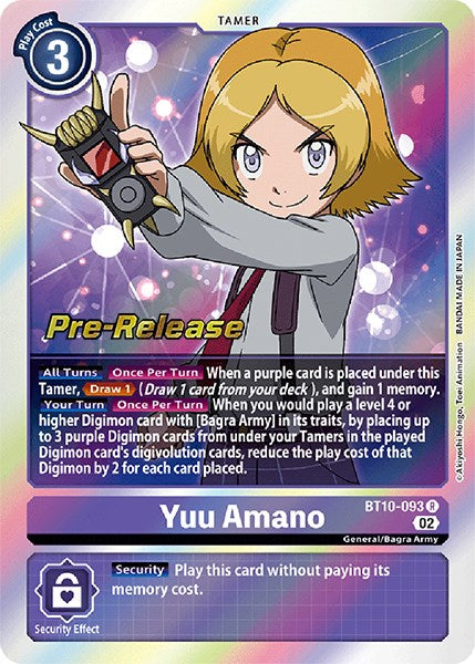 Yuu Amano [BT10-093] [Xros Encounter Pre-Release Cards]