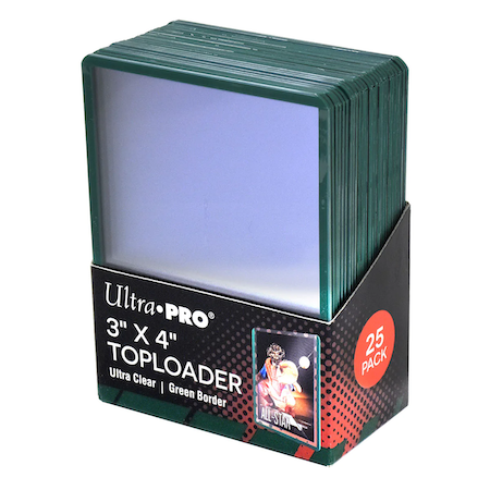 Ultra Pro: 3" X 4" Green Border Toploader (25ct)