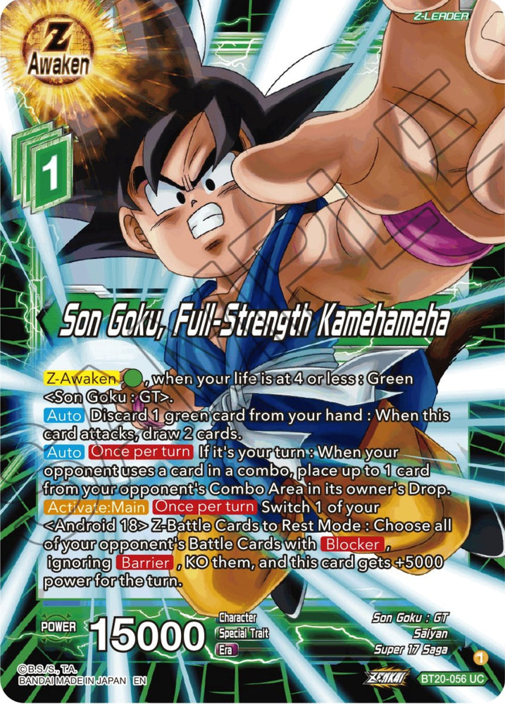 Son Goku, Full-Strength Kamehameha (BT20-056) [Power Absorbed]
