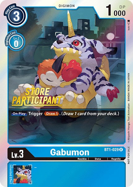 Gabumon [BT1-029] (Store Participant) [Release Special Booster Promos]
