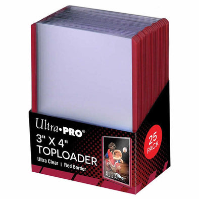 Ultra Pro: 3" X 4" Red Border Toploader (25ct)